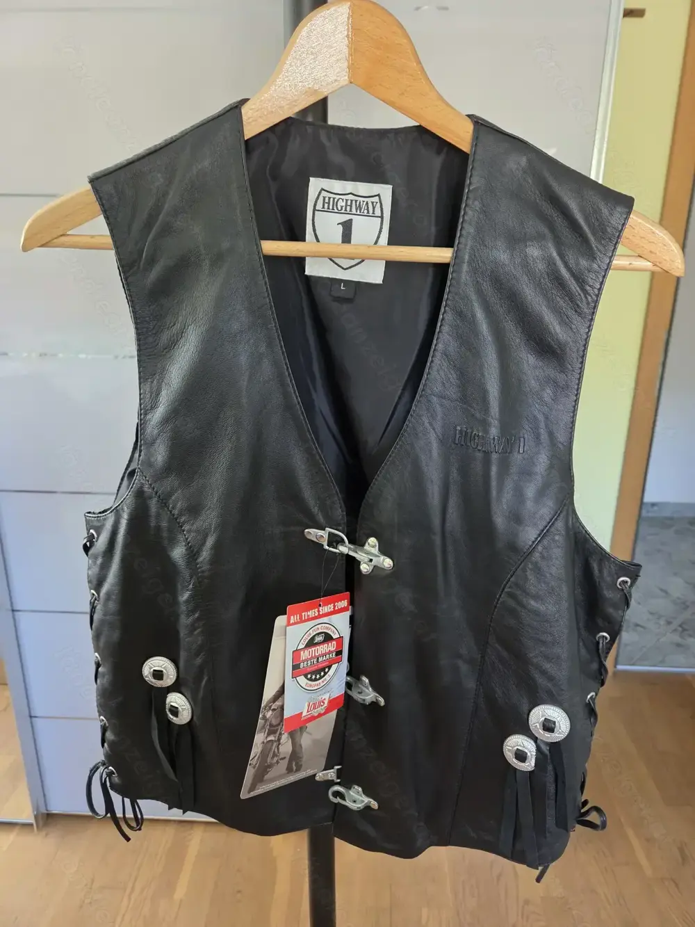 Motorrad Lederweste neu