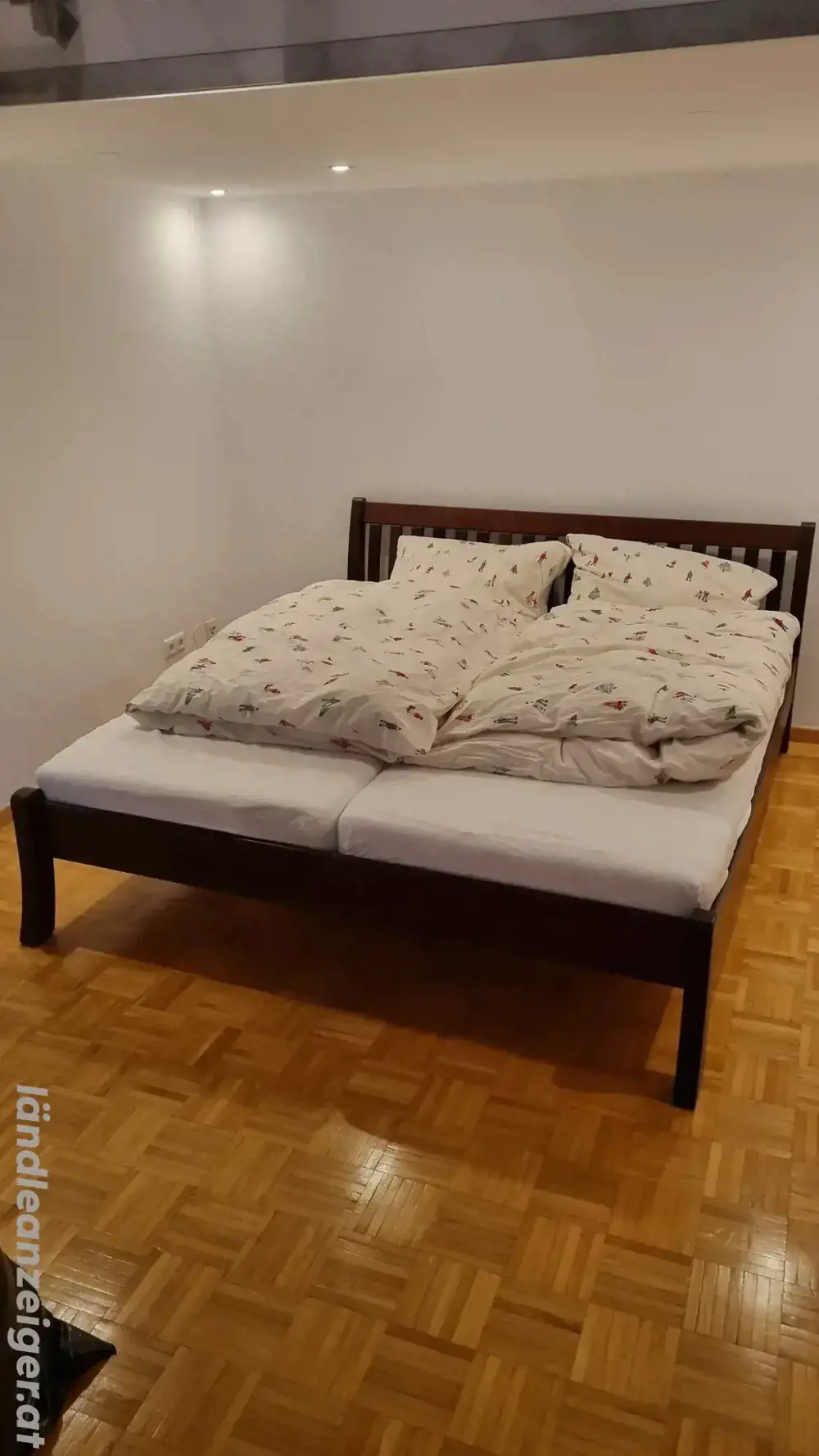Doppelbett Echtholz braun 