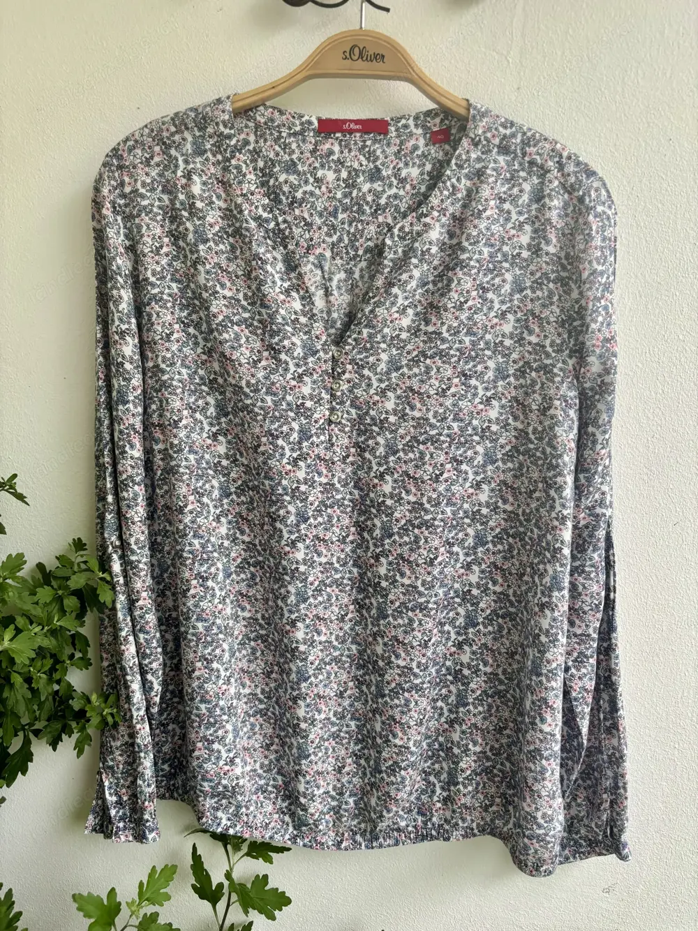 Geblümte Damen langarm Bluse von s.Oliver