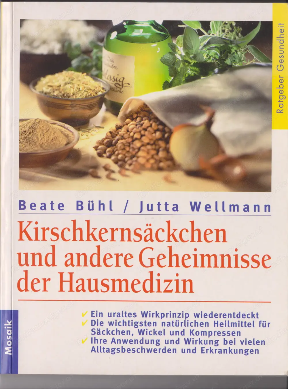 Kirschkernsäckchen (650 g) und "Geheimnisse der Hausmedizin" (Buch