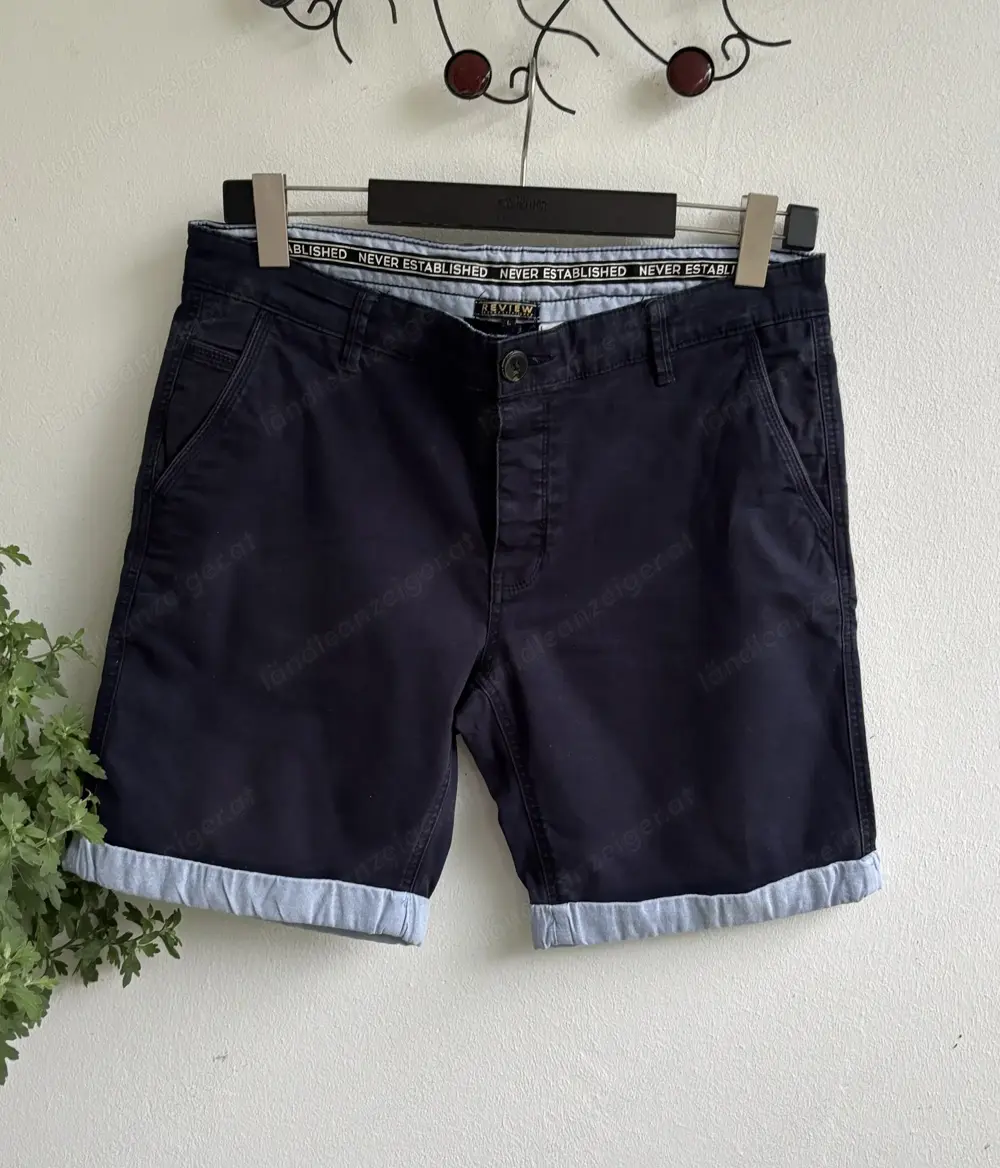 Blaue, kurze Herren Hose von Review