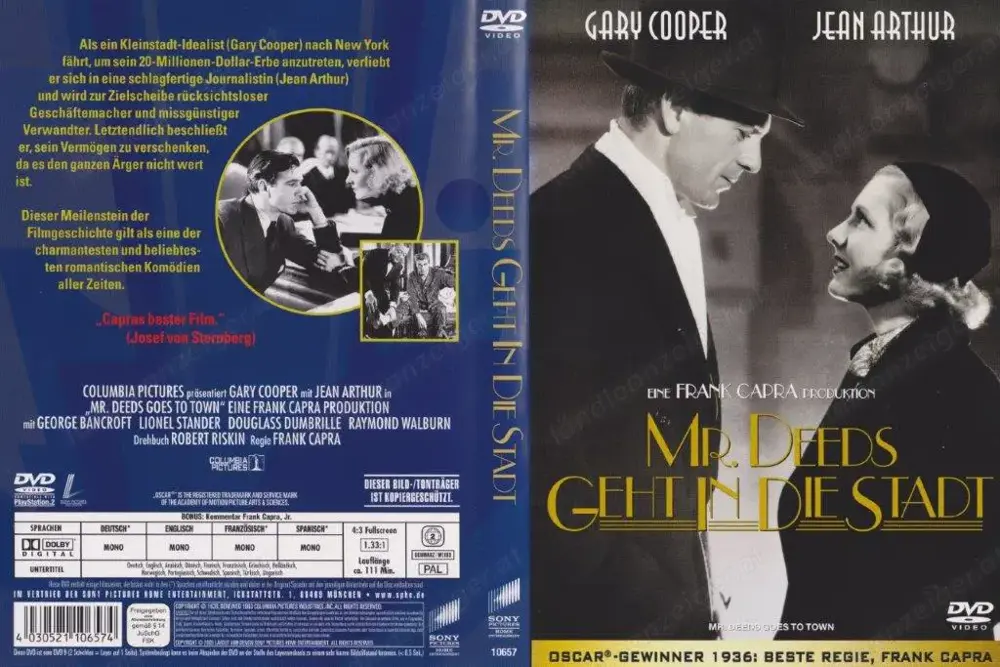 Mr. Deeds geht in die Stadt, Gary Cooper, 1936, Rarität, DVD 
