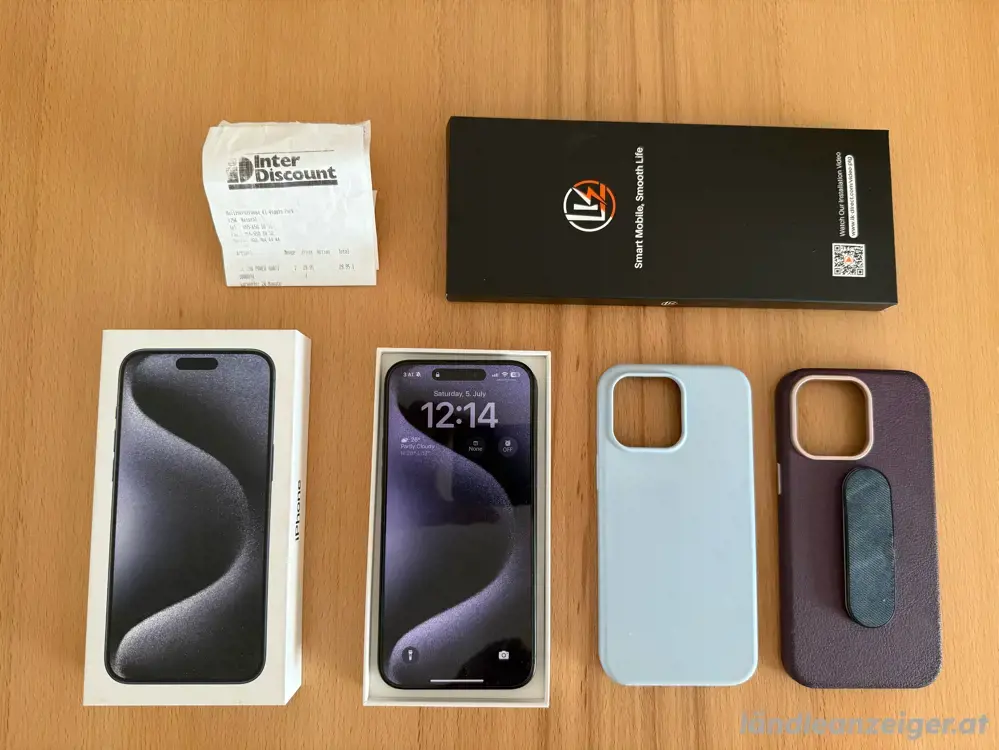 Iphone 15 Pro Max 256GB Titan Blau - Garantie