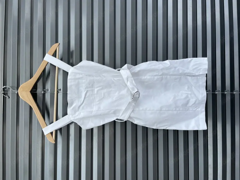 Sommer Kleid weiß mit Gürtel XXS Mädchen