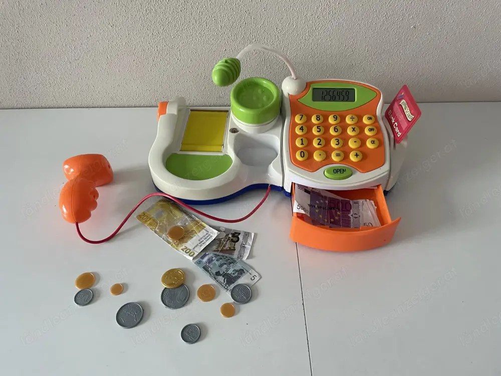 Supermarkt Kasse mit echtem Rechner - Spielzeug - Verkaufsladen
