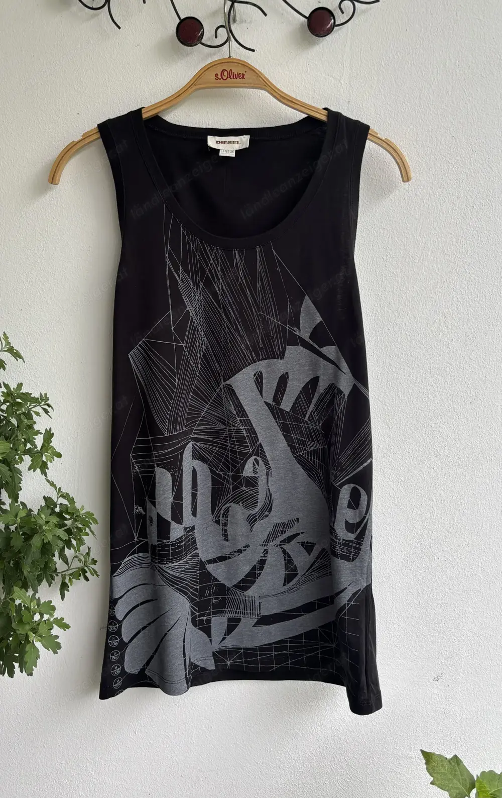 Schwarzes Damen Long Top von Diesel