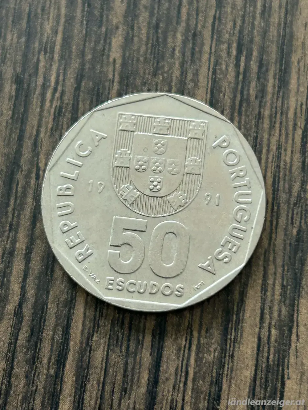 50 Escudos Umlaufmünze Portugal 1991
