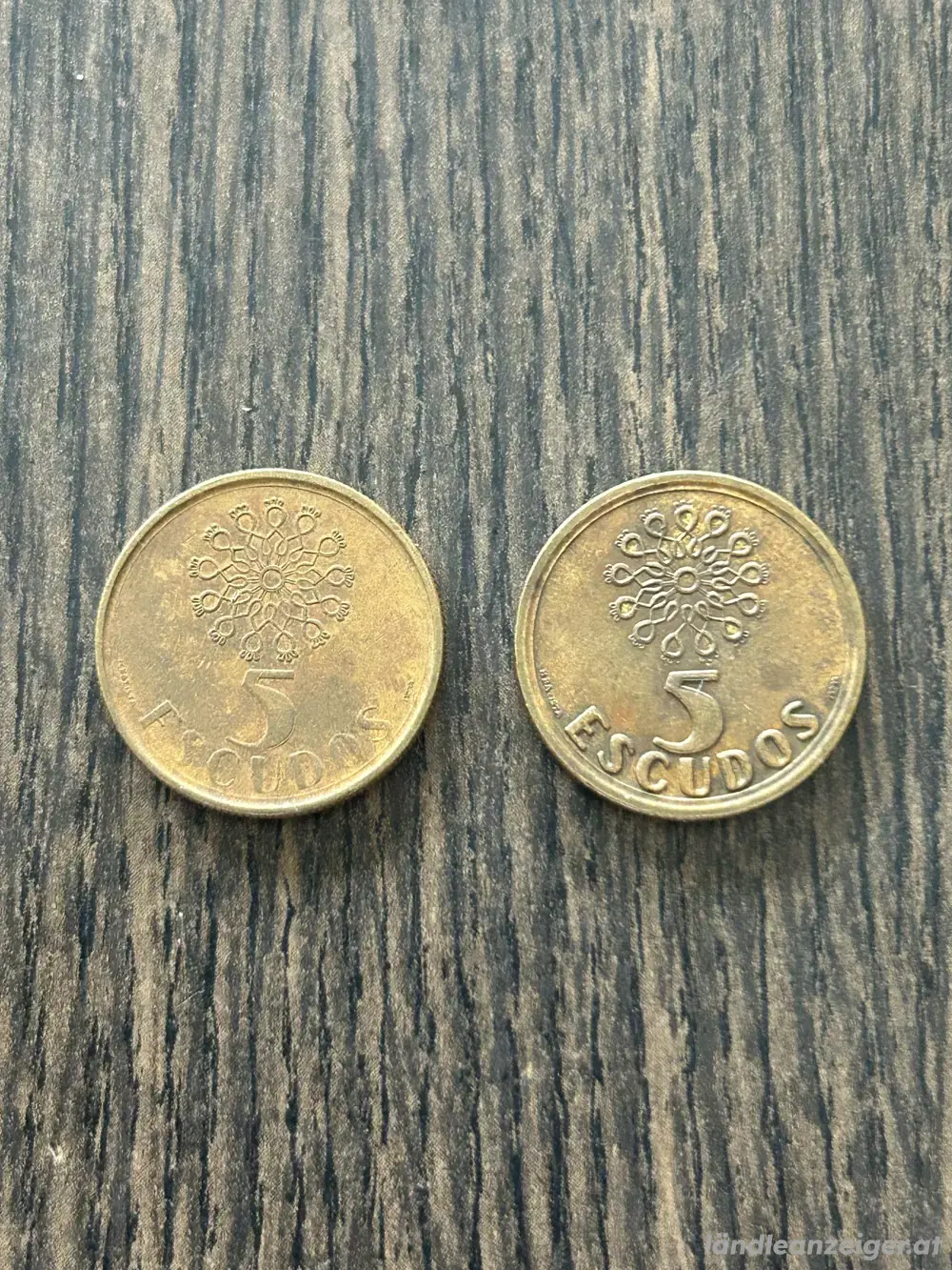 5 Escudos Umlaufmünzen Portugal, 2 Stück