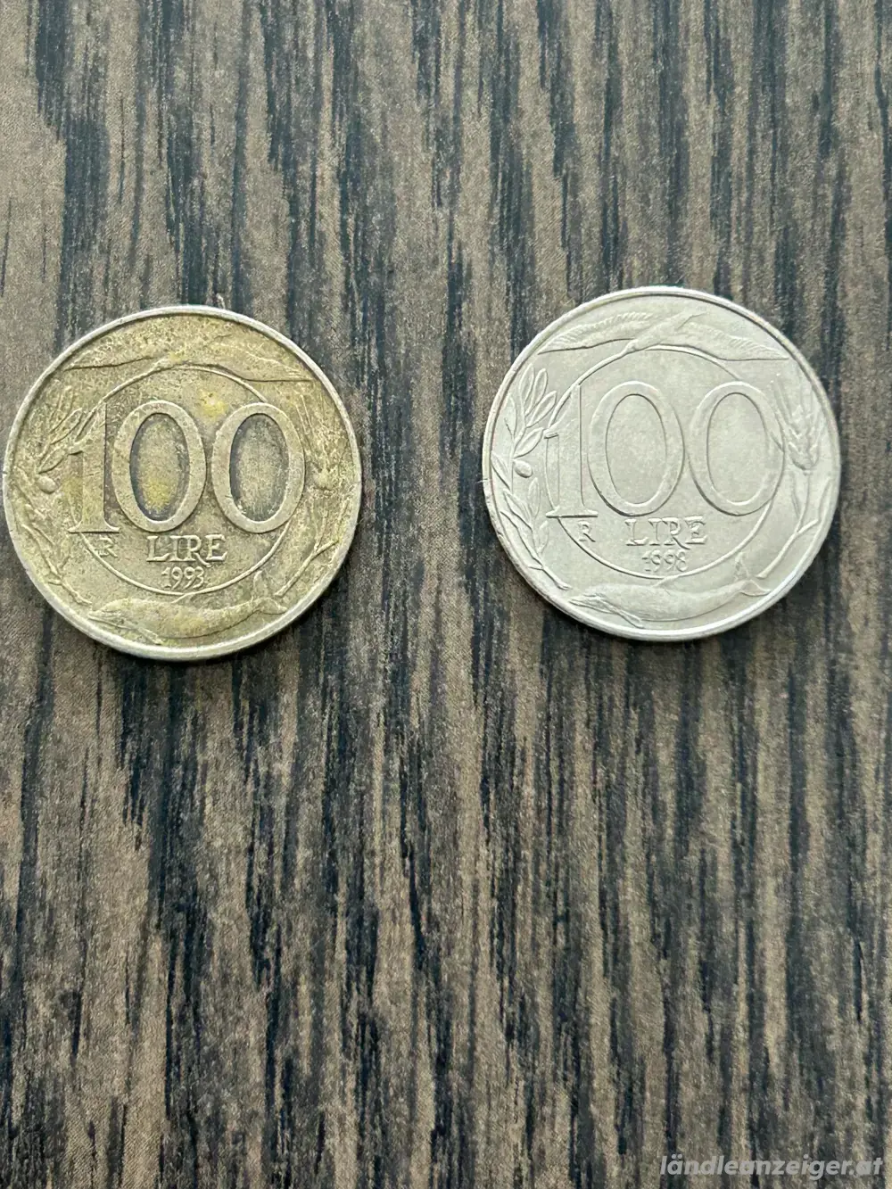 100 Lire Umlaufmünzen Italien, 2 Stück