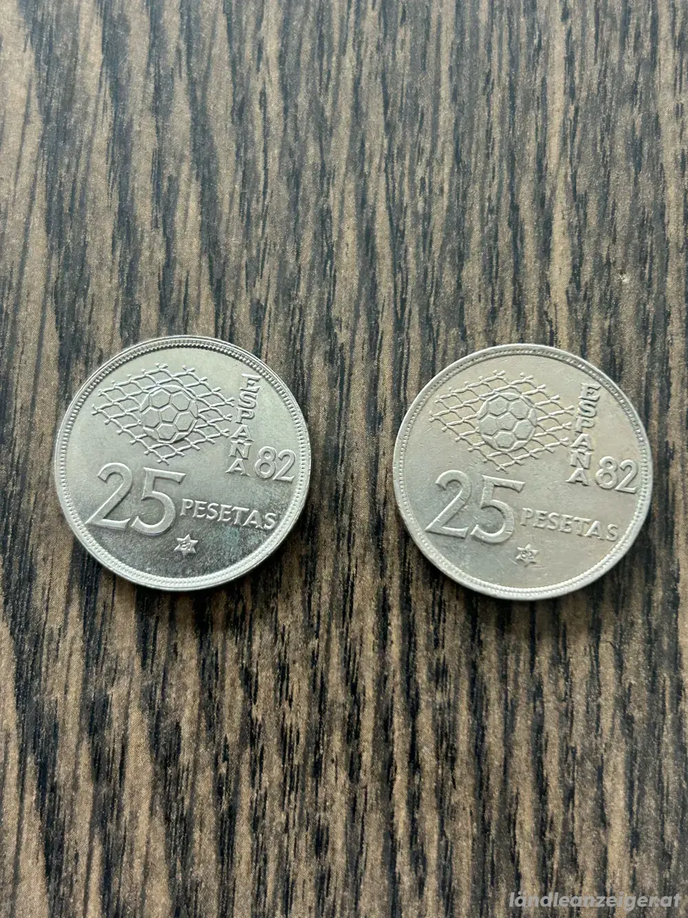25 Pesetas Umlaufmünzen Spanien 1980, 2 Stück