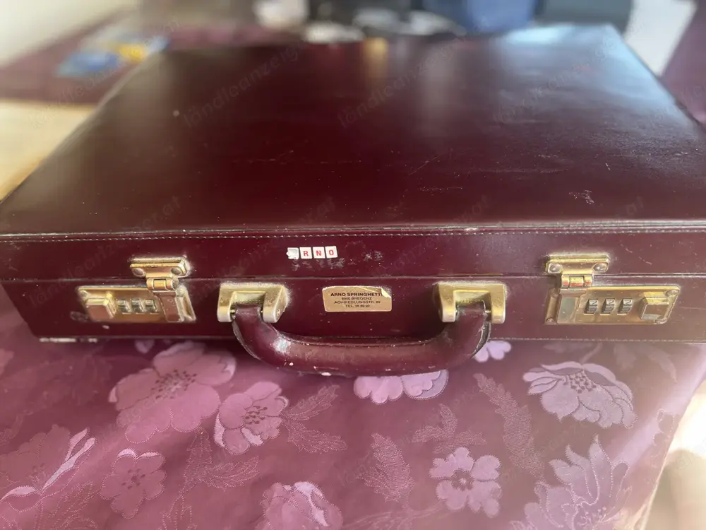 Koffer mit Reiseführer Sachen!