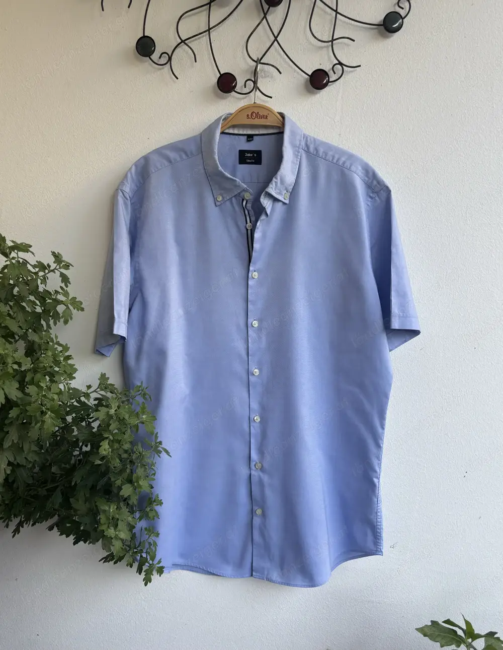 Herren kurzarm Hemd von Jake s Slim Fit