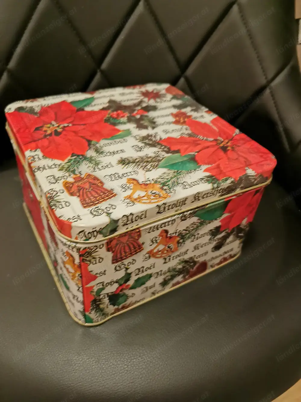 Keksdose Blech 19x19x11,5 cm Deko Weihnachtsstern