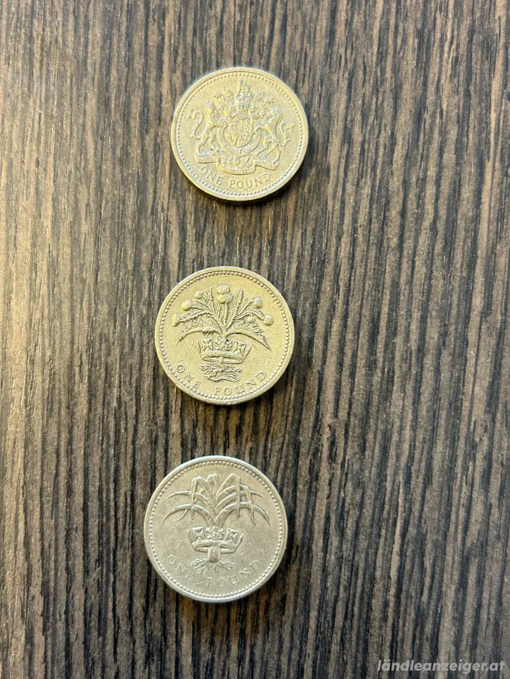 Großbritannien Umlaufmünzen 1 Pound, 3 Stück
