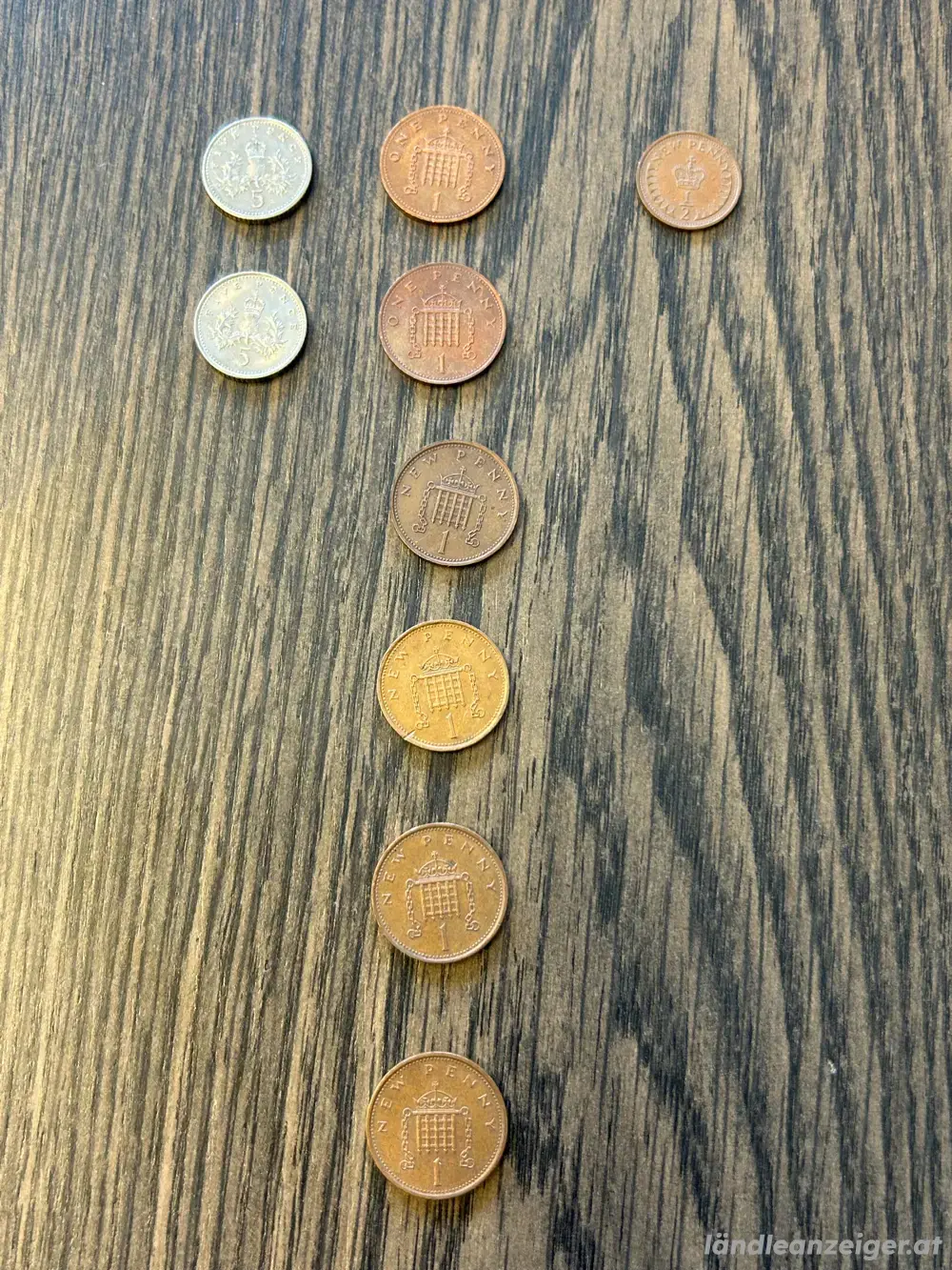 Großbritannien Umlaufmünzen, 9 Stück