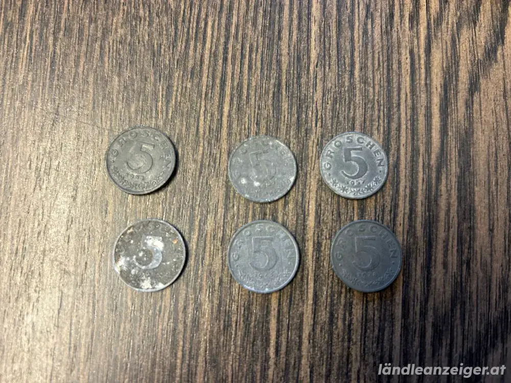 Österreich Umlaufmünzen 5 Groschen, 6 Stück