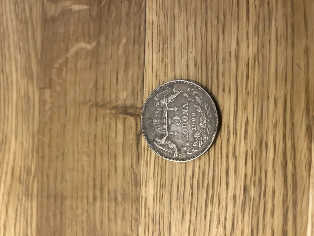  5 Corona Silbermünze aus dem Jahr 1900 mit Kaiser Franz Joseph I