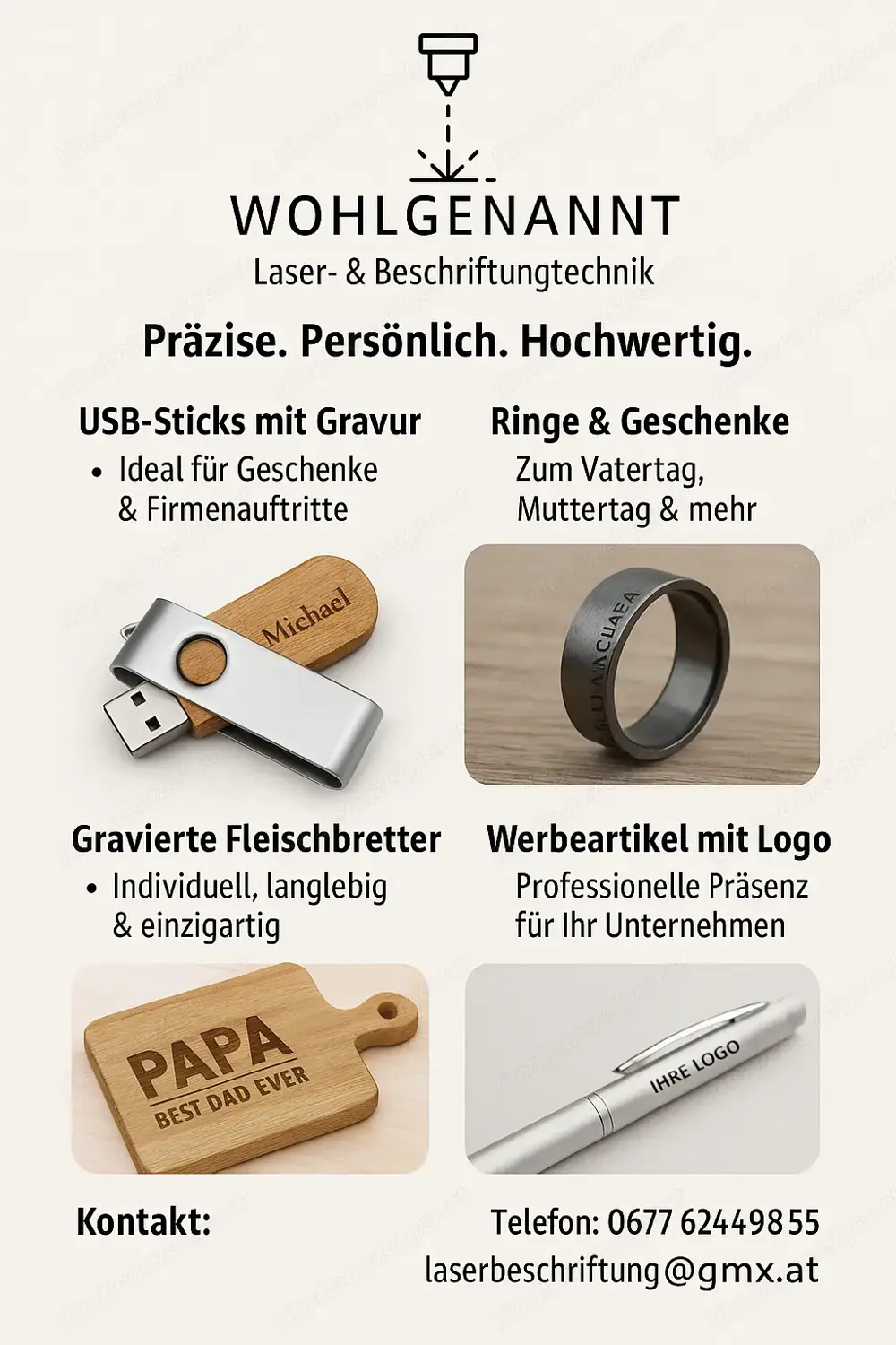 Exklusive Lasergravuren   individuell und einzigartig