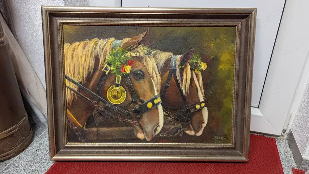 Ölgemälde "Haflinger", 1973