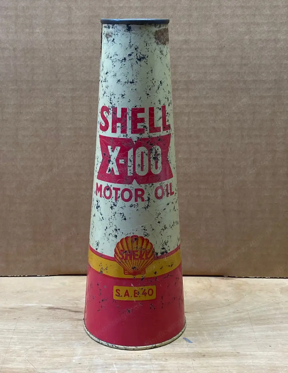 SHELL X-100 MOTOR OIL Öldose S.A.F.40, voll