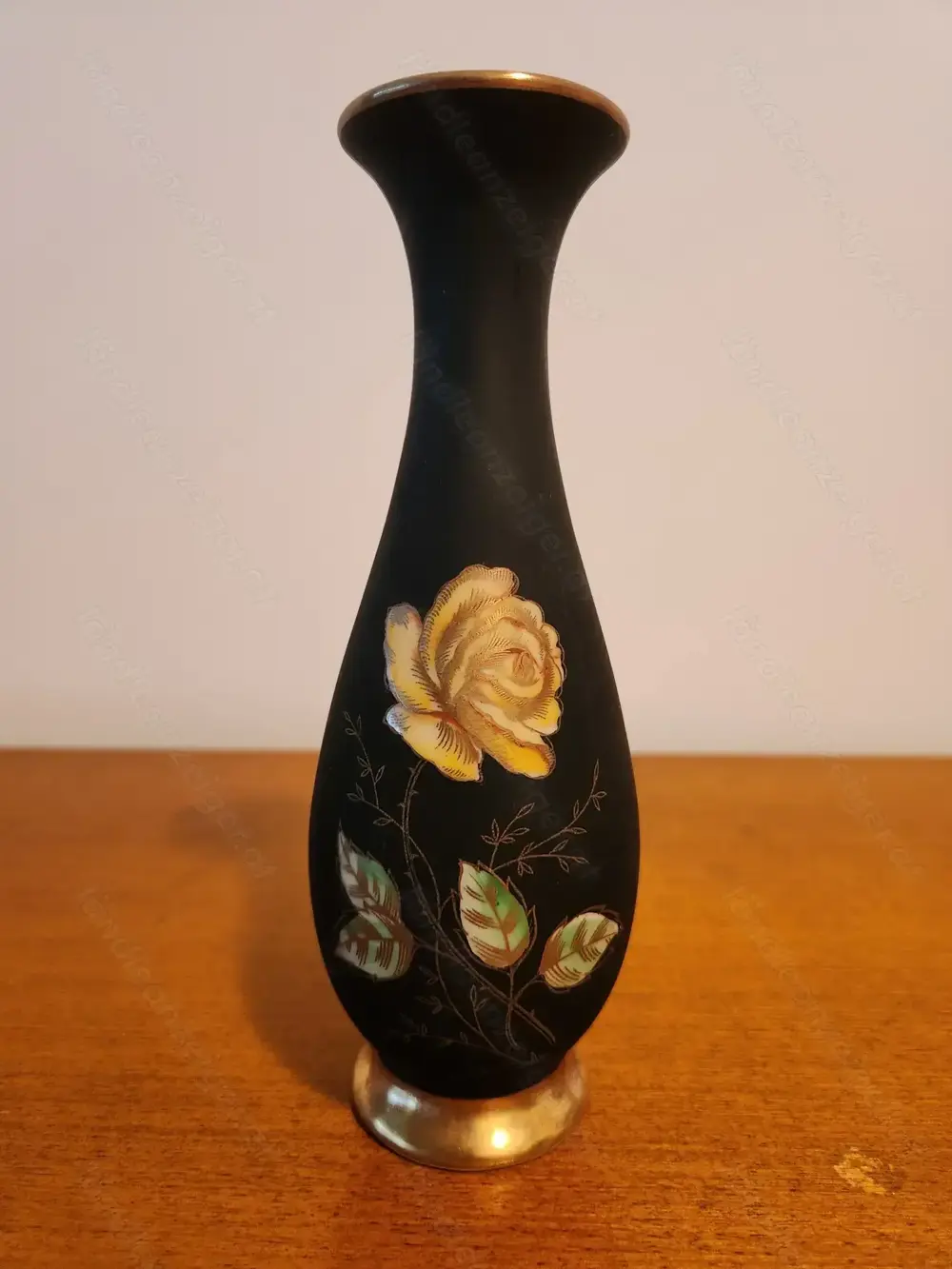 Blumenvase, antik, Handarbeit,  vergoldet 