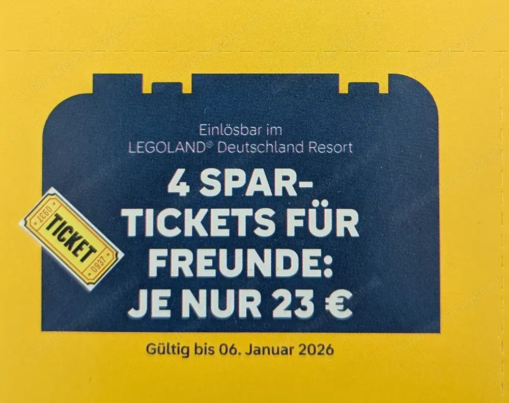 Legoland Gutschein für vergünstigte Eintrittskarten