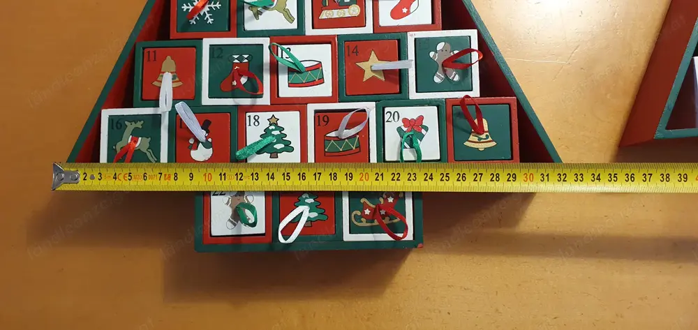 Adventskalender aus Holz bemalt (2 Stk.)
