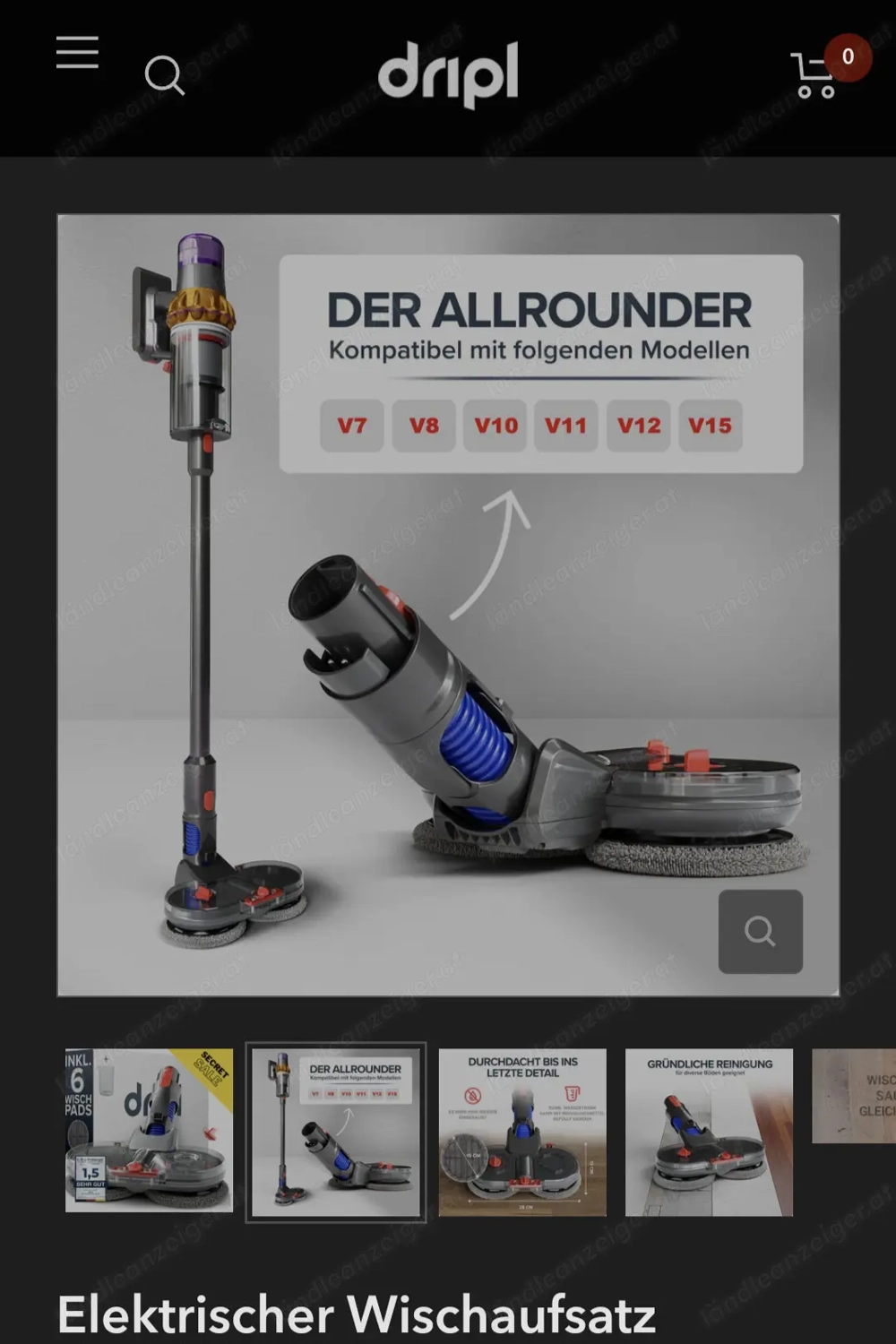Dripl Wischaufsatz für Dyson