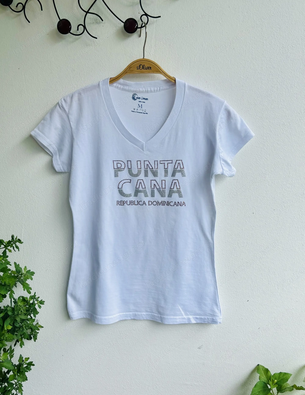 Weißes Damen Shirt mit Glitzer Aufdruck