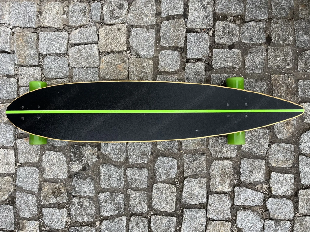 Longboard Firefly LGB-1 Länge 110cm Skateboard, bis 100kg, Board, schwarz-grün