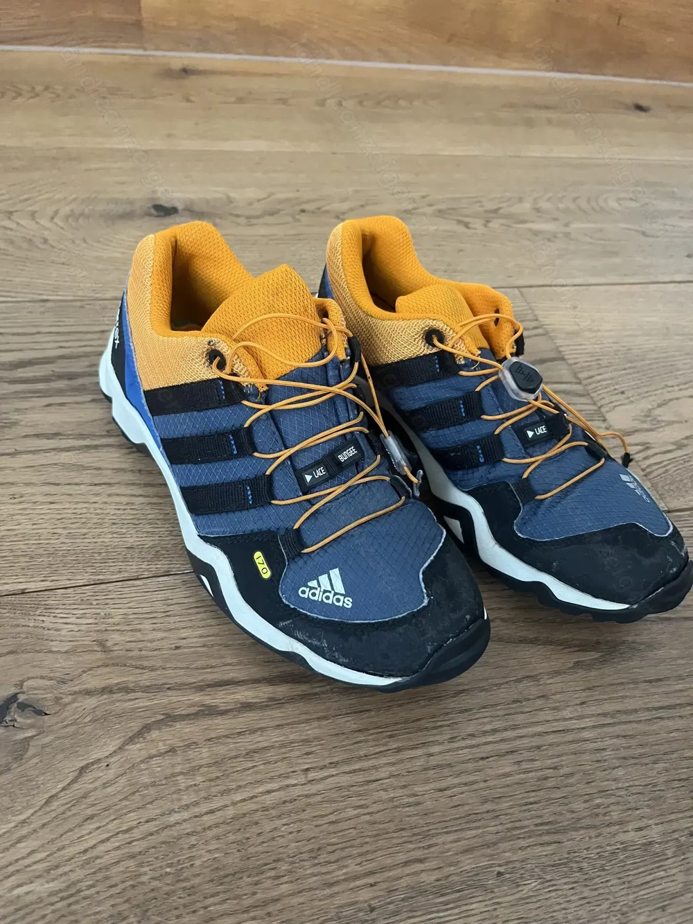 Adidas terrex Gr. 37-1 3 Jugend Kinder Wanderschuh Turnschuh Sportschuh blau-schwarz-orange-weiss