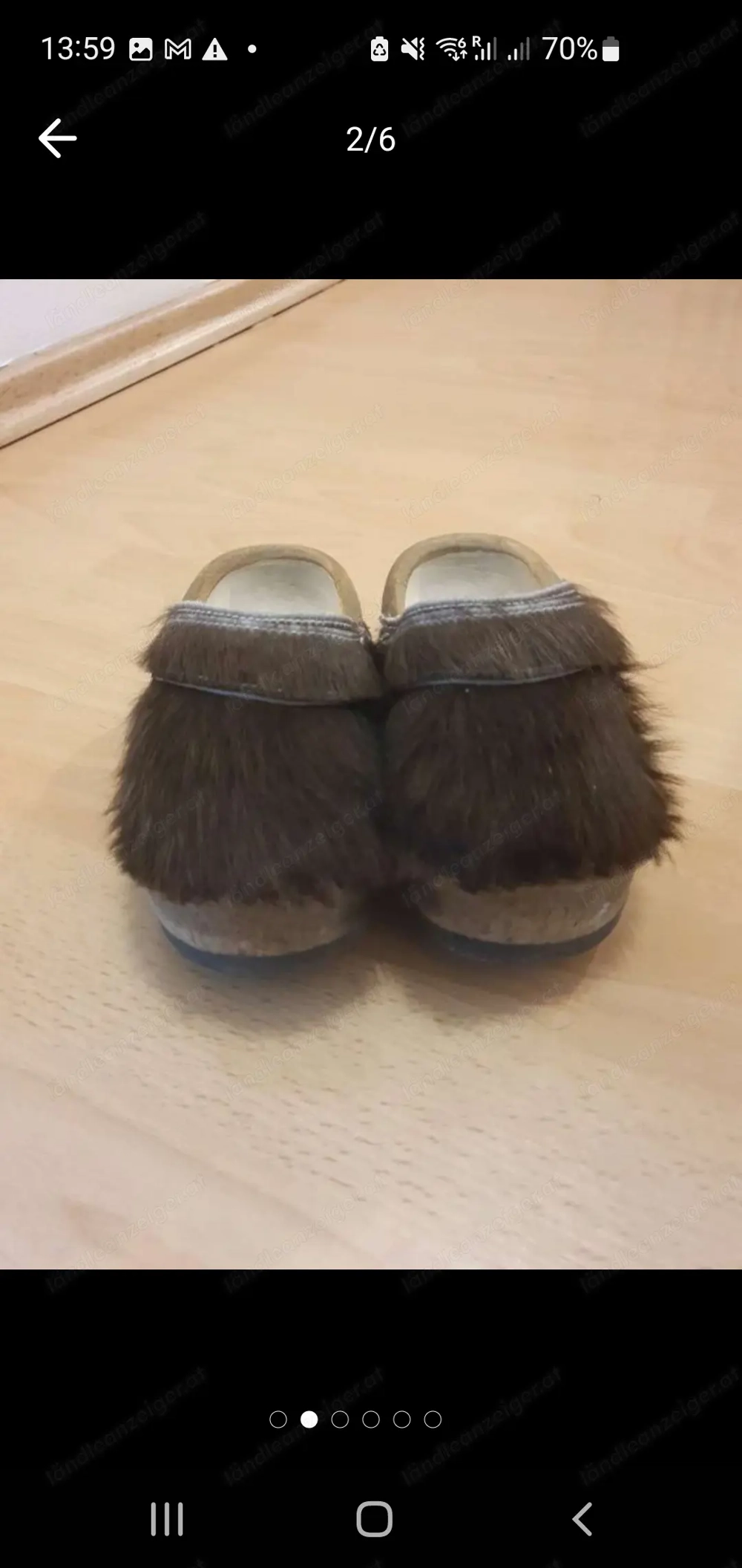 Holzschuh vorarlberg lammfell gr. 25