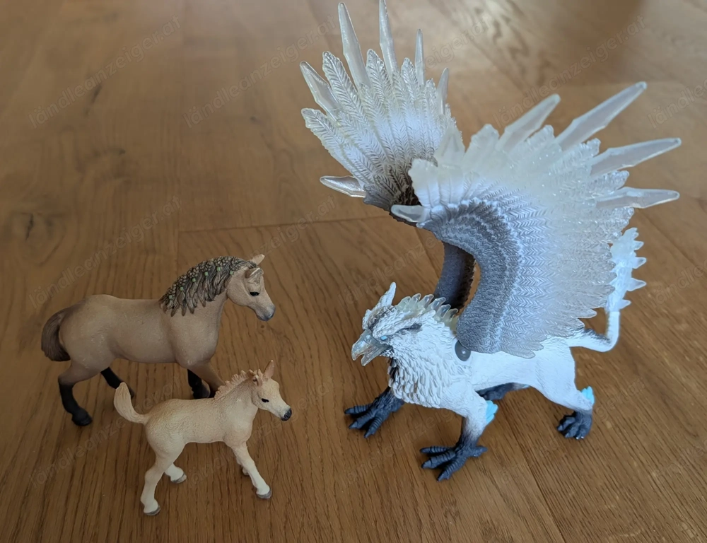 Schleich Tiere Eldrador Eis Greif, Quarter Horse Stute und Fohlen