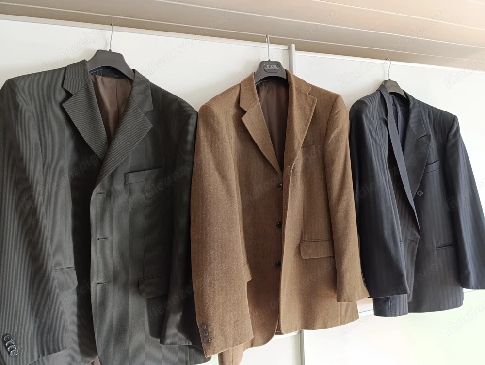 3 Herrensakkos Größe 54 zum Superpreis für alle 3!