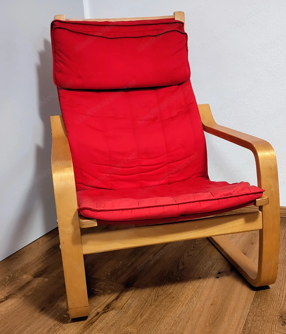 IKEA PÖANG Sessel in rot