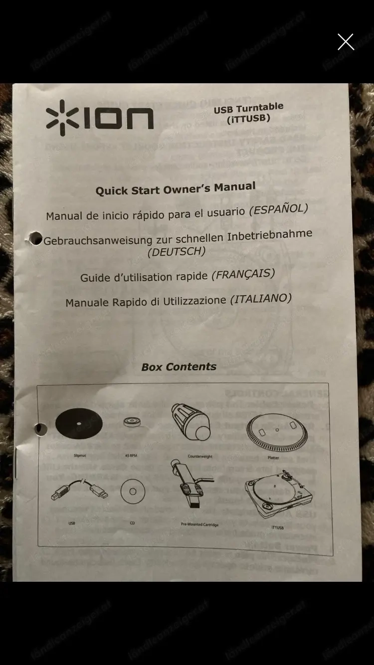 USB Turntable wie neu