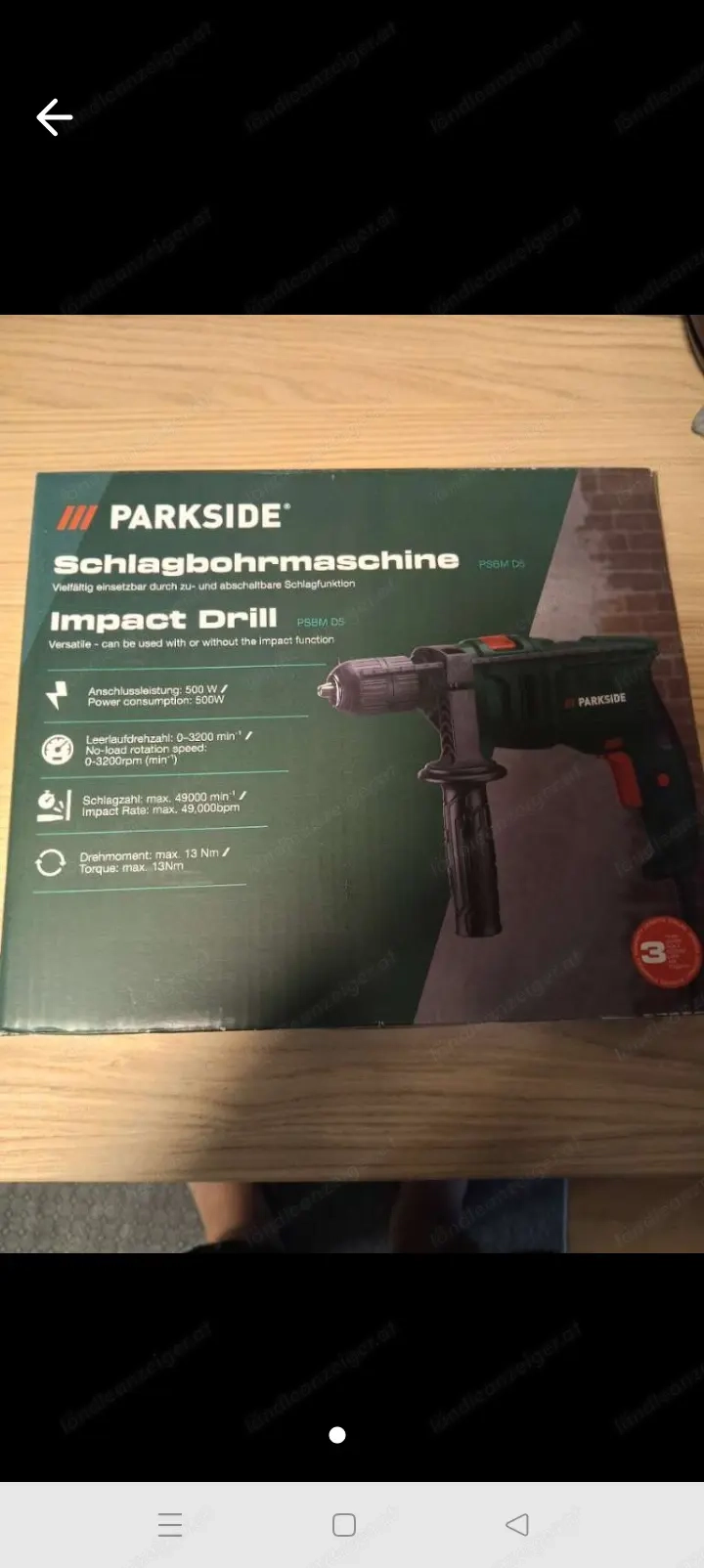 Bohrmaschine neu Parkside