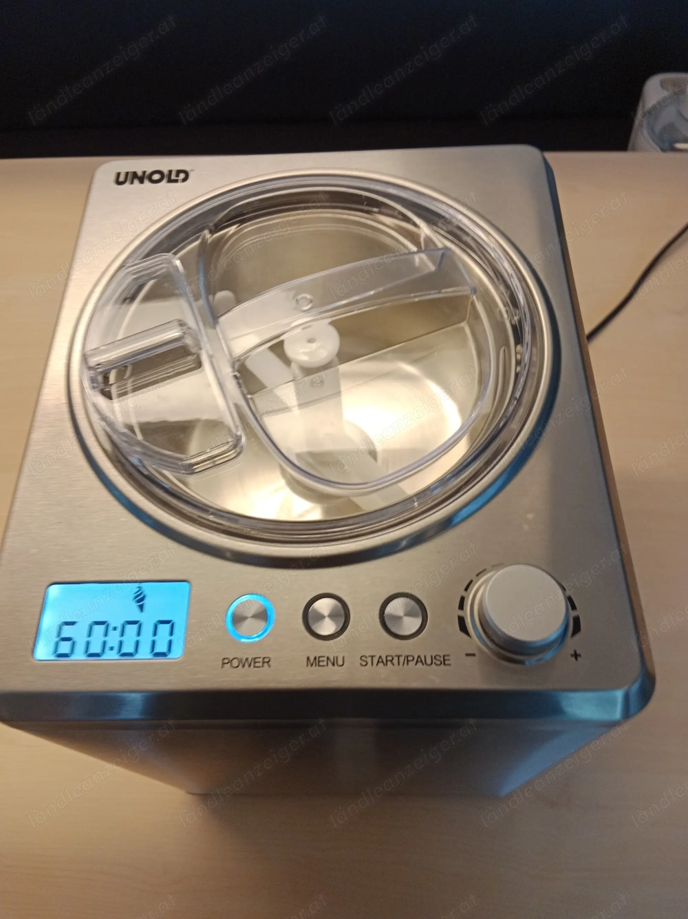 UNOLD Profi Plus Eismaschine (250 Watt, 2,5 l, Edelstahl) Speiseeismaschine