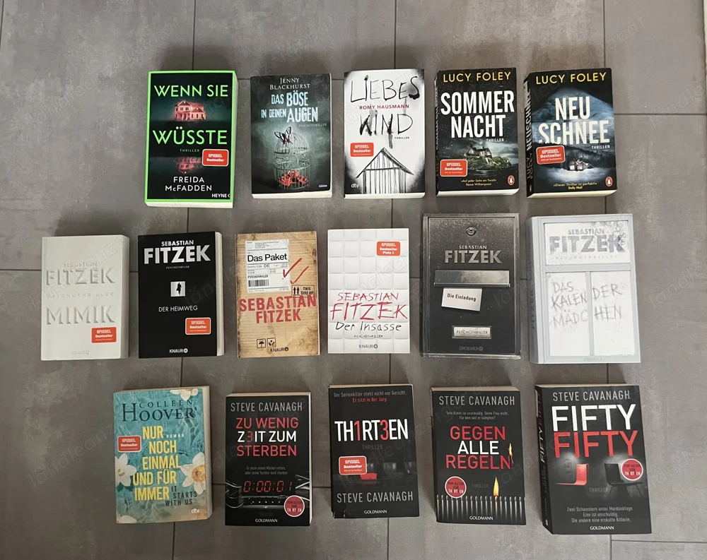 Thriller & Bestseller, Bücher