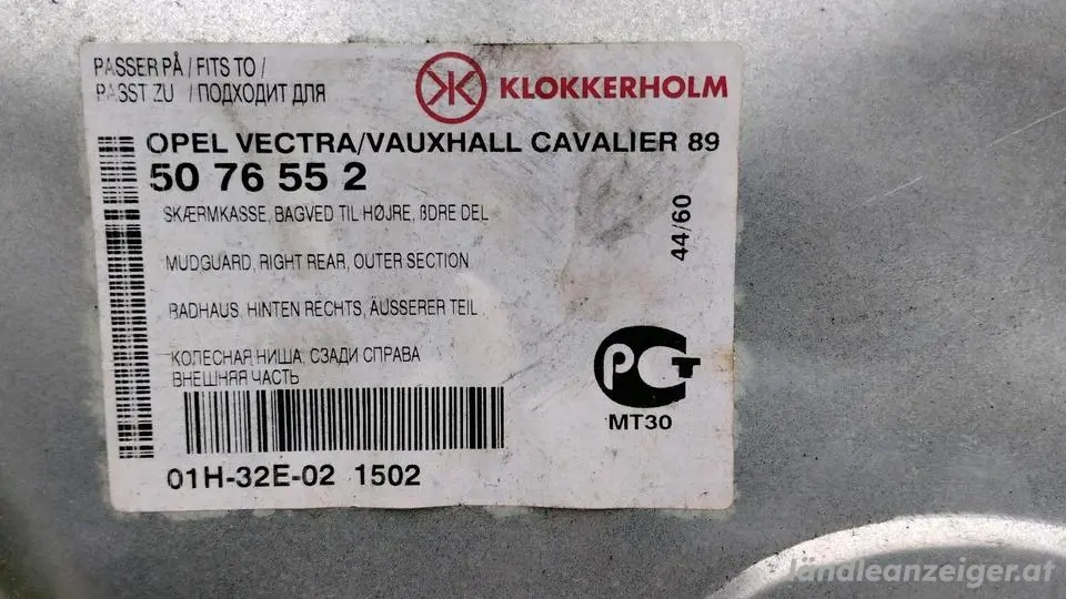 Opel Vectra A, Reparaturblech