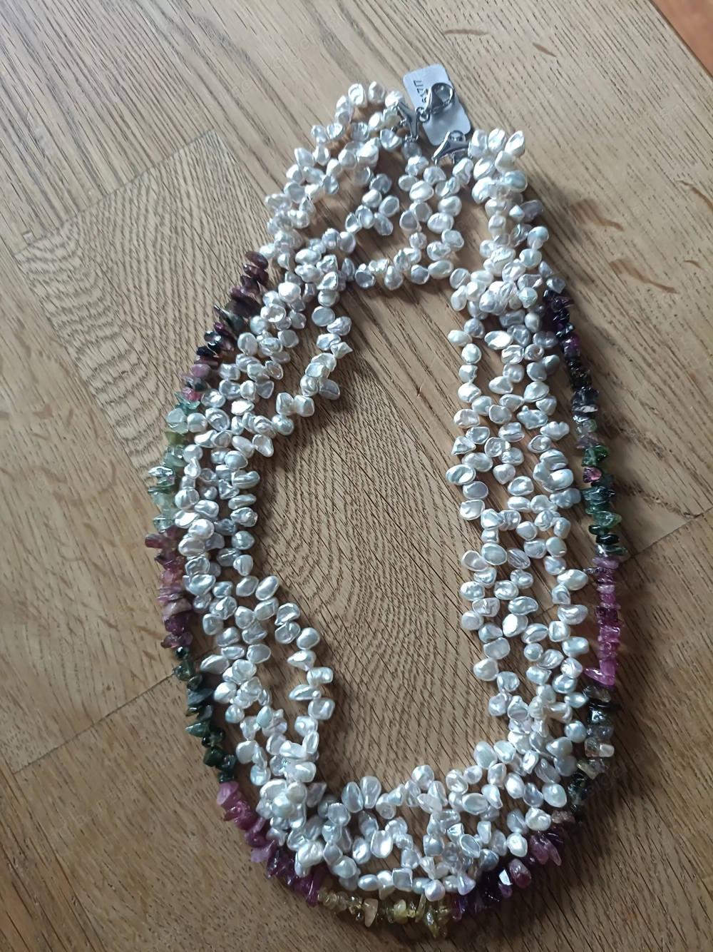 Süsswasserperlen-Turmalin Halskette