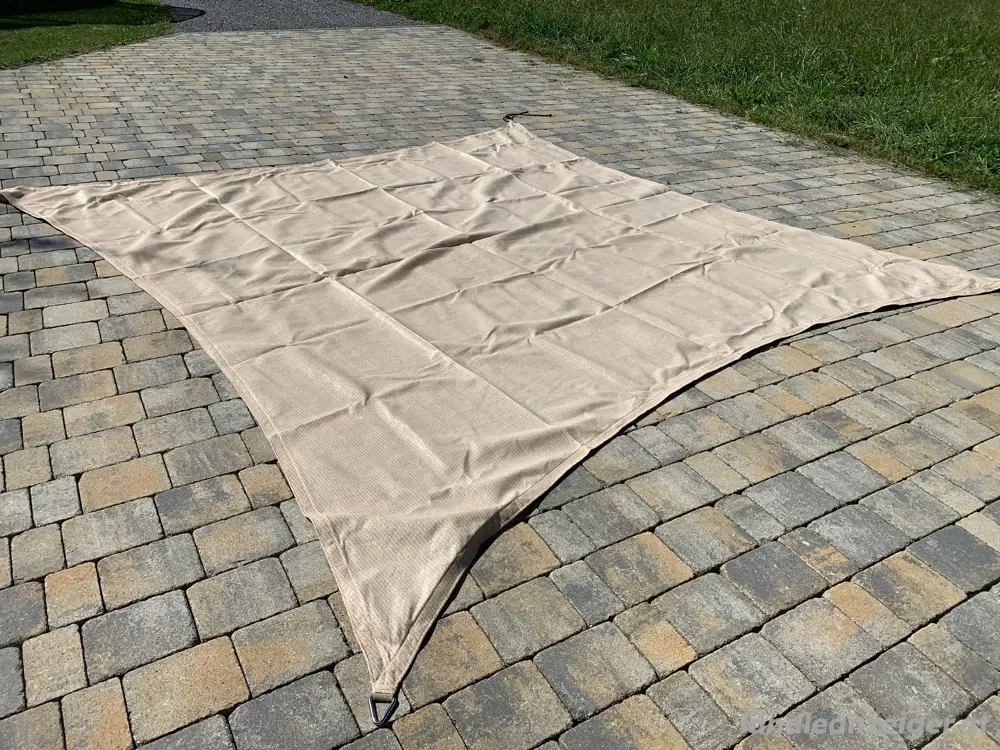 Sonnensegel quadratisch, 3,6m x 3,6m