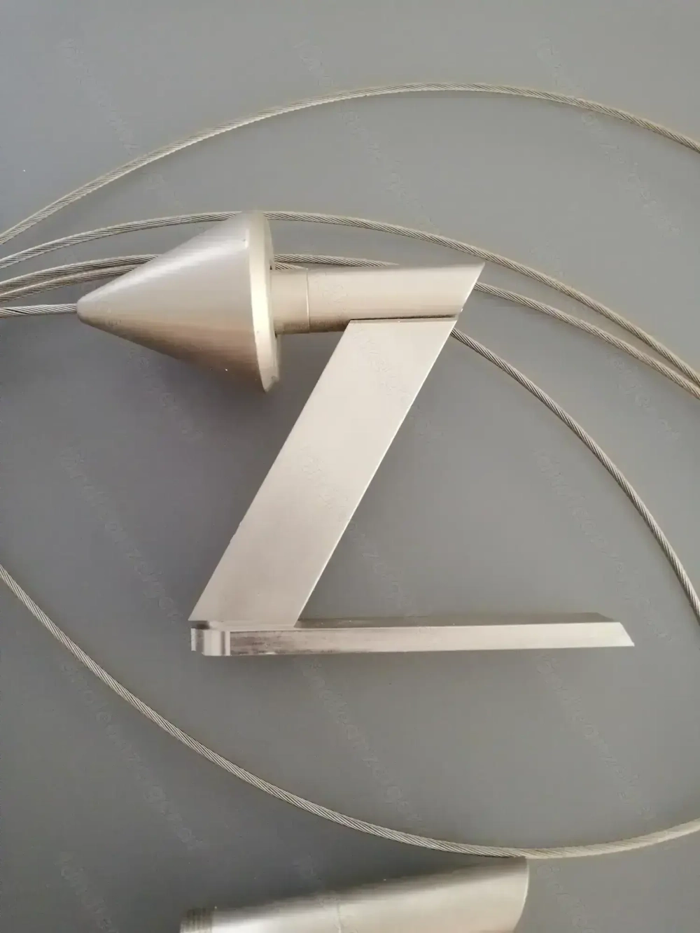 Vorhangseil Edelstahl mit Wandhalterung 