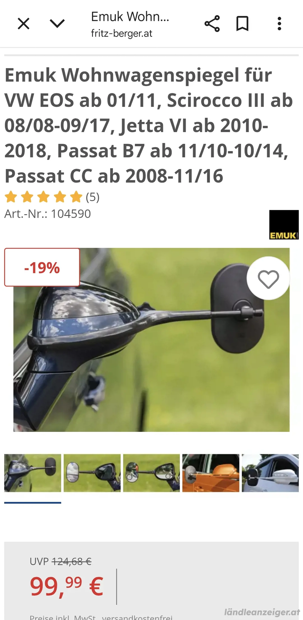 Emuk Wohnwagenspiegel