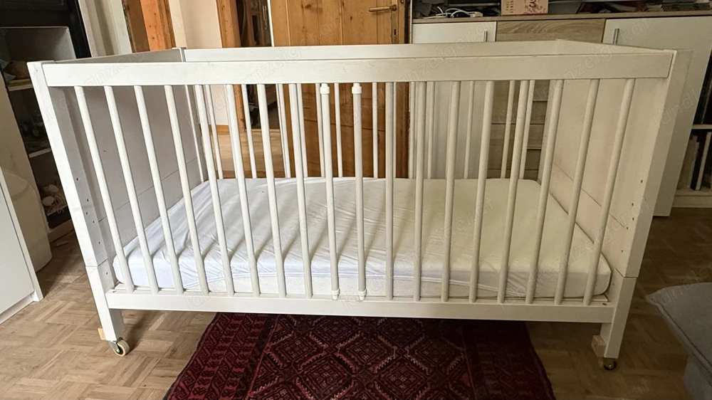 Gitterbett Kinderbett mit Matratze 