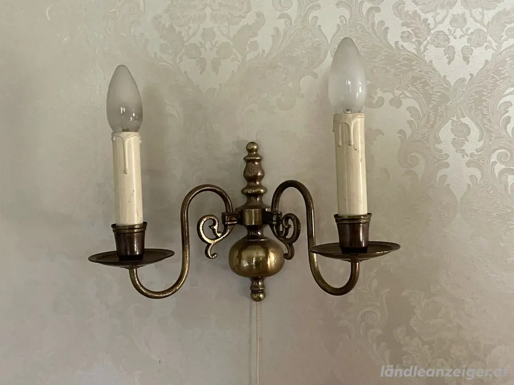 Original flämischer Leuchter mit 2 Kerzen