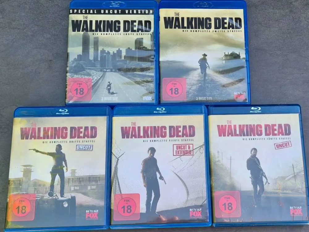 Blu Ray The Walking Dead Staffel 1 bis Staffel 5 + DVD Kill Bill Volume 2