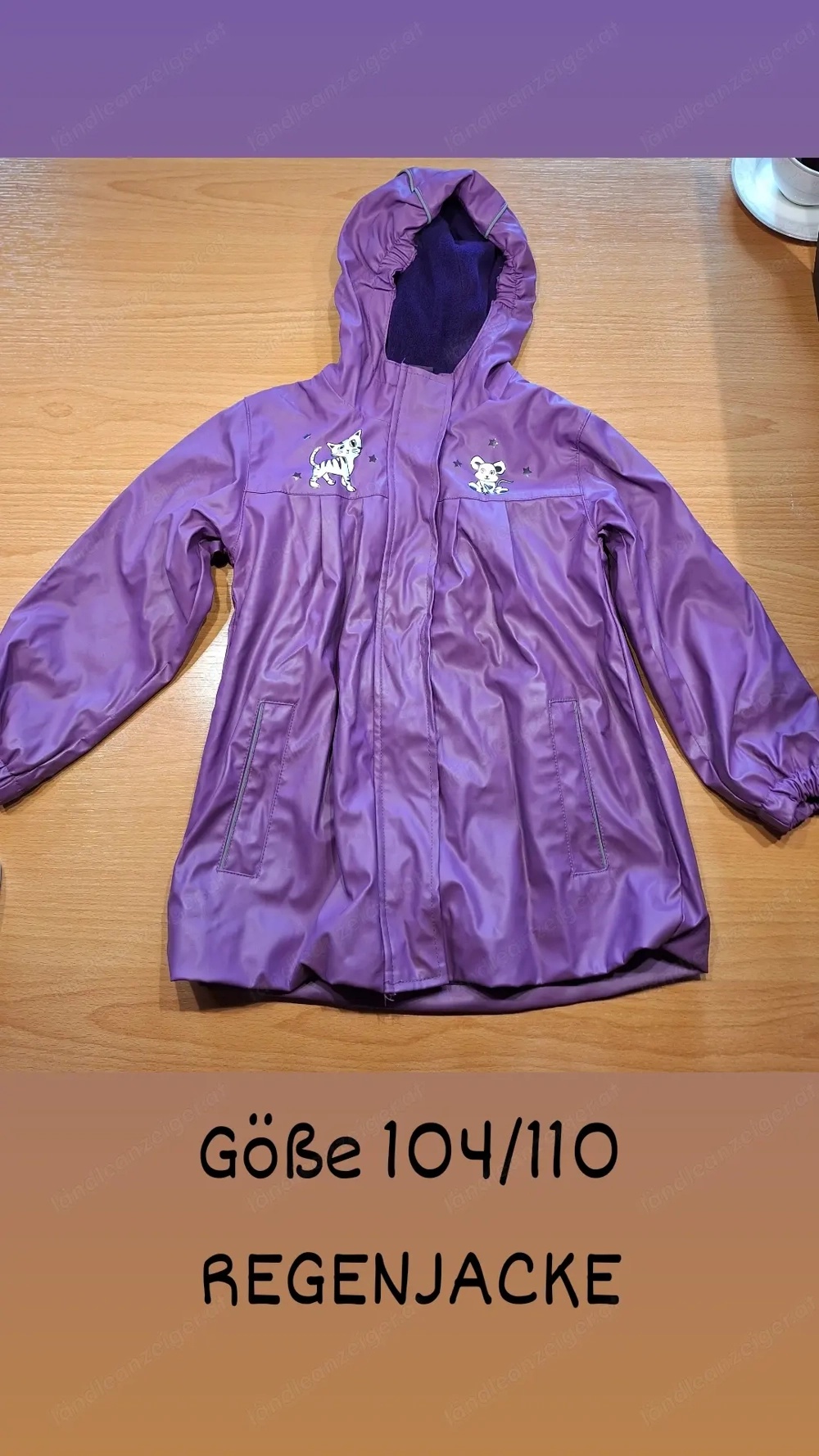 Regenjacke Mädchen violette