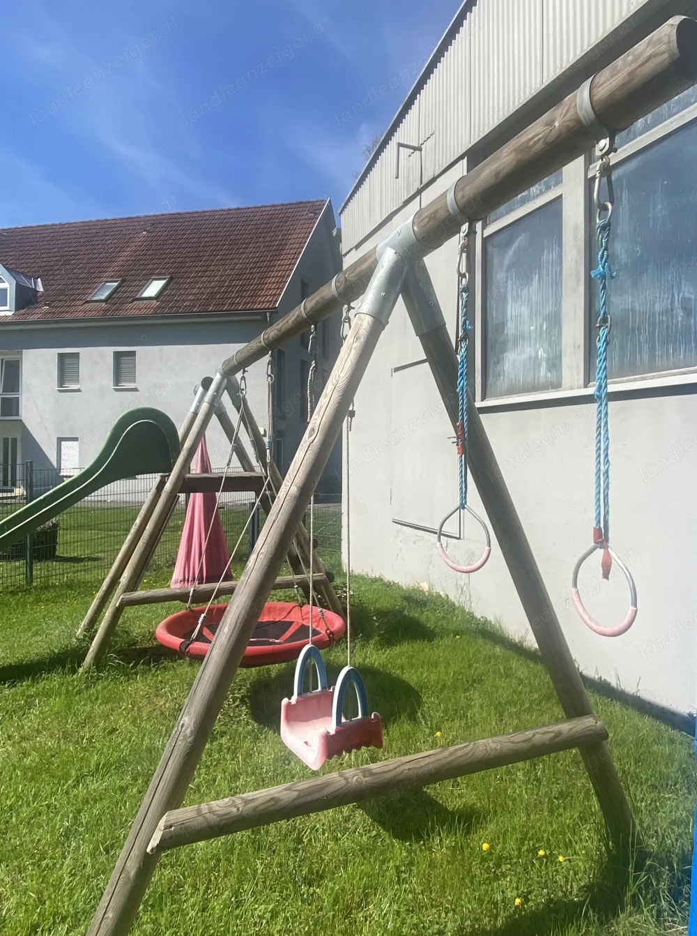 Kinderschaukel mit Rutsche 4m 