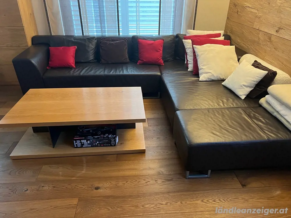 Ledercouch (dunkelbraun)